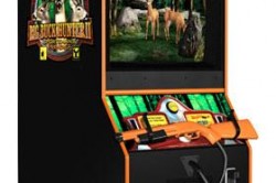 Standup arcade game big buck hunter is a two player arcade game available for rent. Players each use a pump action shotgun to hunt deer in different areas across the map