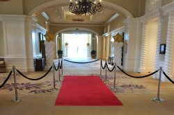 Red Carpet rental with rope and stanchion